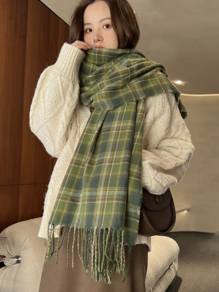 Woven Scarf Blanket - 새로운 모조 캐시미어 여성 스카프 겨울