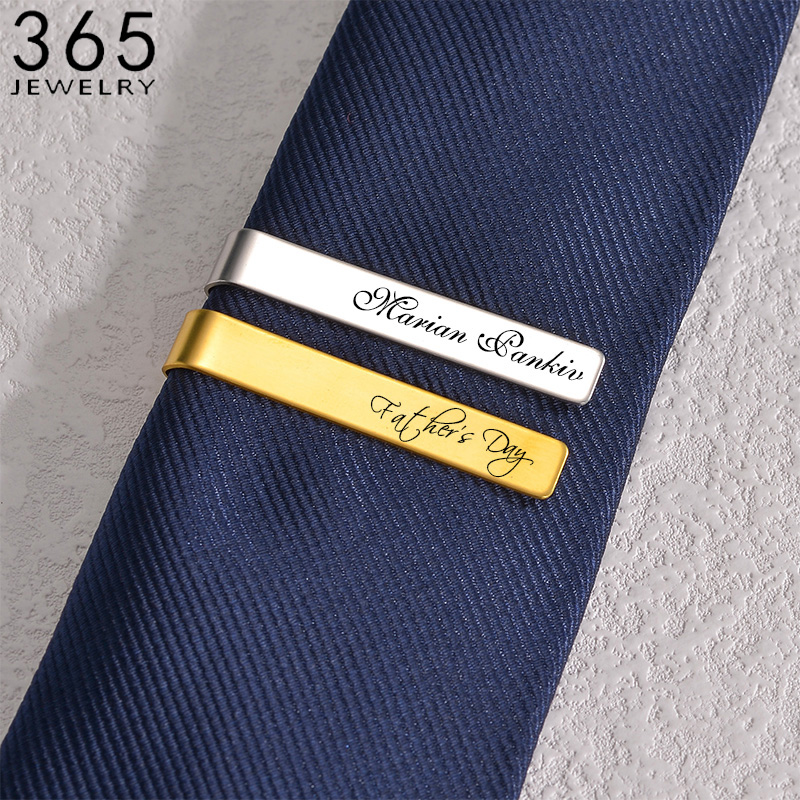 스테인레스 스틸 이름 각인 타이 클립, 맞춤형 로고 날 - Tie Bar Set Gift 리뷰 및 가격
