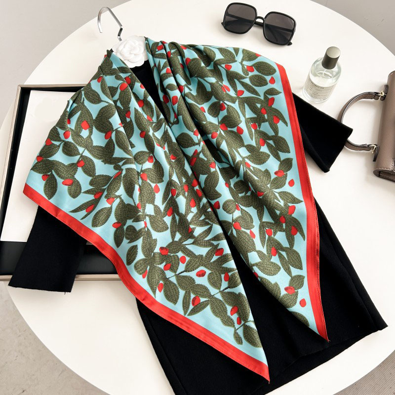 90cm 정사각형 스카프 고품질 반다나 여성용 명품 트 - Silk Neck Scarf 리뷰 및 가격