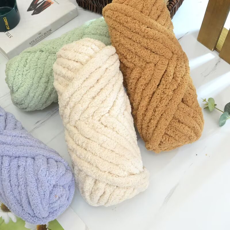 고양이 꼬리실, 매우 두꺼운 아이스 스트립 실, 셔닐  - Woven Scarf Blanket 리뷰 및 가격