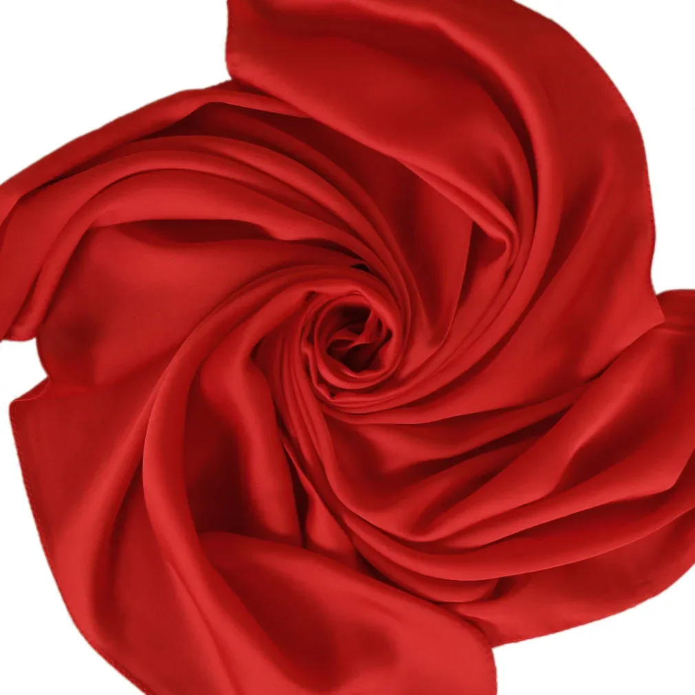 새틴 스카프 여성용 70cm 단색 부드러운 표면 헤드  - Silk Neck Scarf 리뷰 및 가격