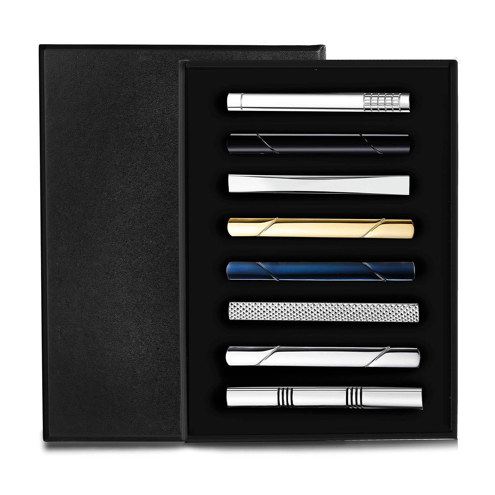 8x 타이 클립 심플 유니버설 맞춤형 금속 홀더 클래스 - Tie Bar Set Gift 리뷰 및 가격