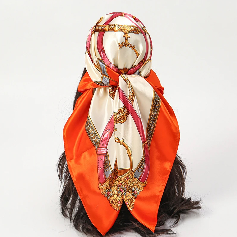 패션 스카프 90*90cm 여성용 프린트 헤어 넥 스퀘 - Ascot Neck Scarf 리뷰 및 가격