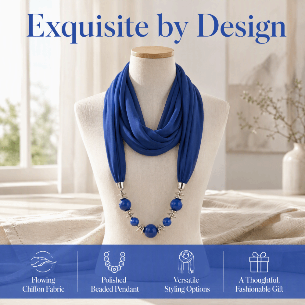 새로운 쉬폰 스카프 솔리드 컬러 비즈 장식 인피니티 스 - Infinity Scarf Knit 리뷰 및 가격