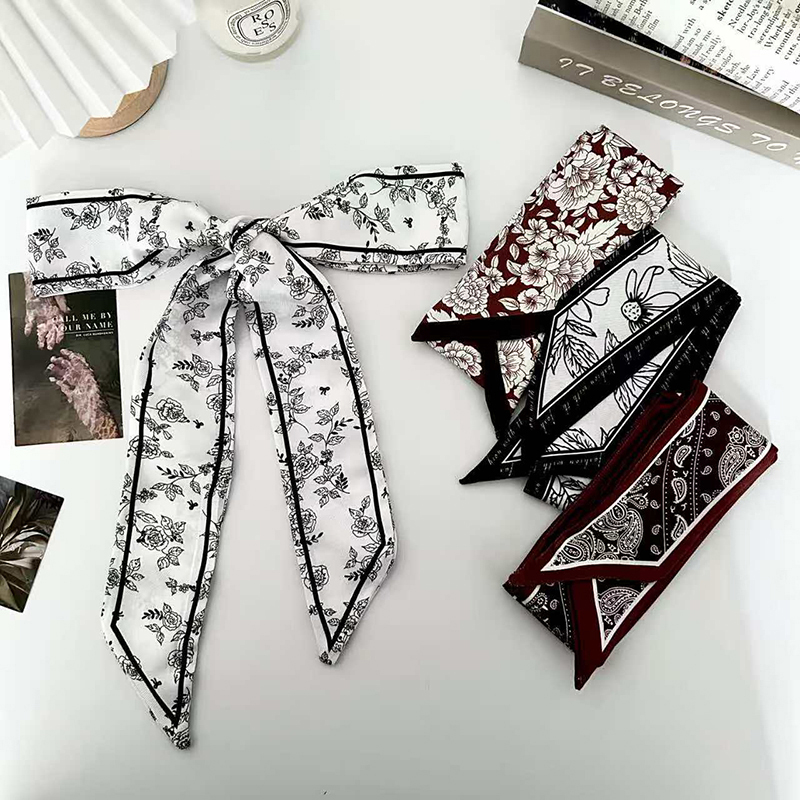 럭셔리 패션 여성용 스키니 실크 스카프 롱 헤어 스트립 - Silk Neck Scarf 리뷰 및 가격